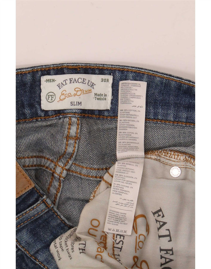 Blugi slim pentru bărbați Fat Face L30 L32 Bumbac albastru