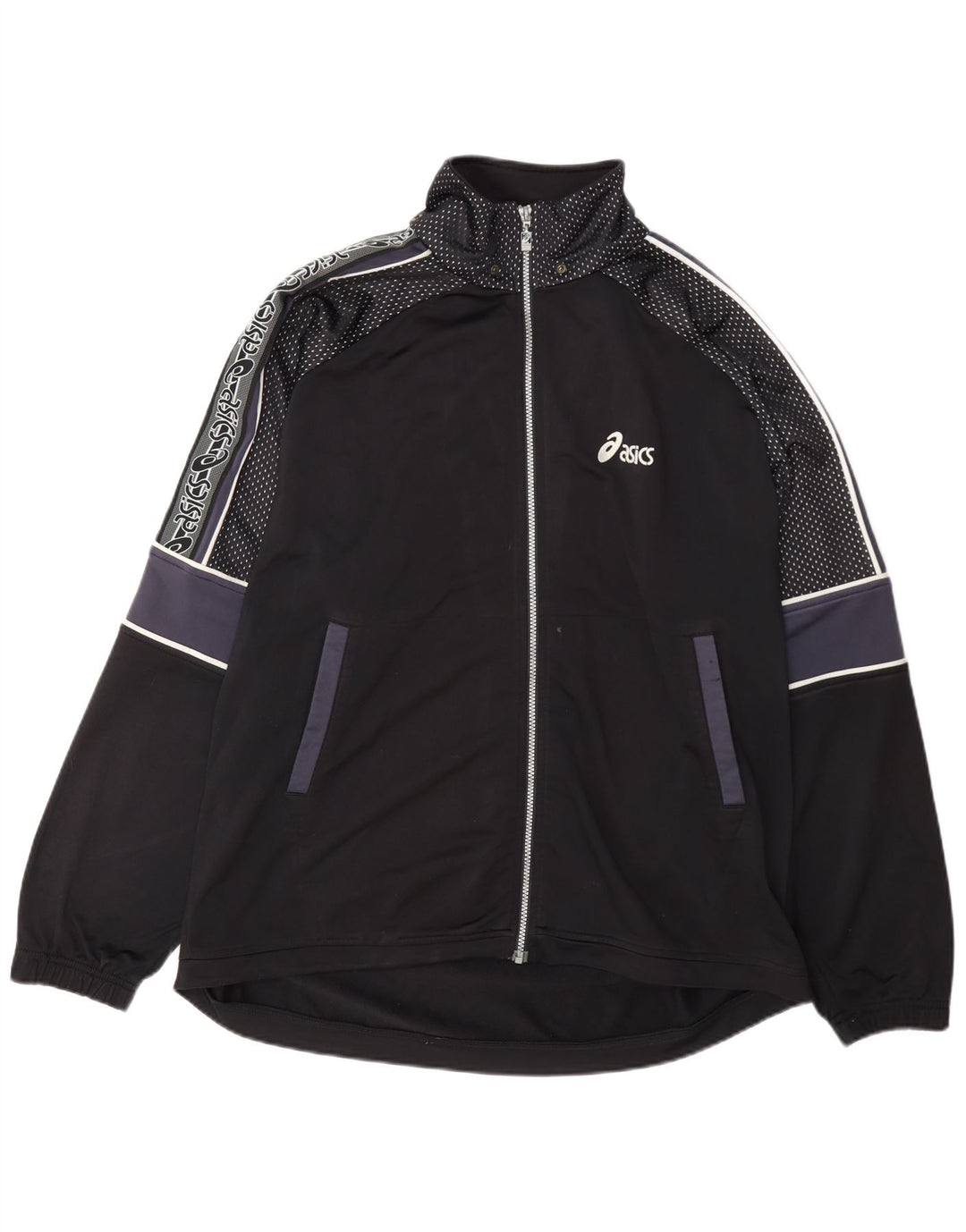Jachetă de trening Asics Regular Fit pentru bărbați XL, negru, bloc de culoare