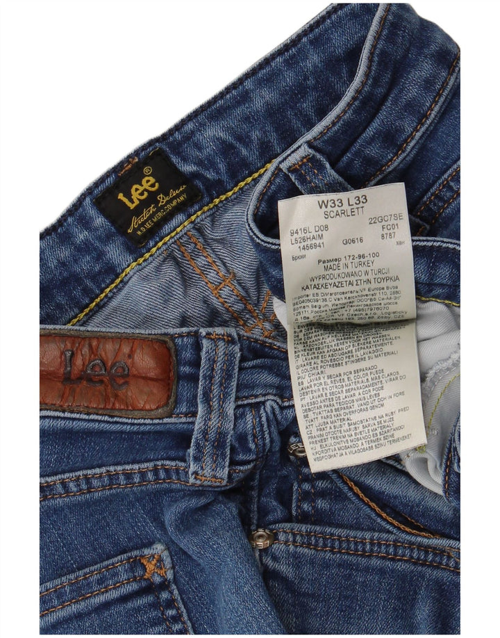 Blugi skinny LEE Scarlett pentru femei W33 L30 bumbac albastru