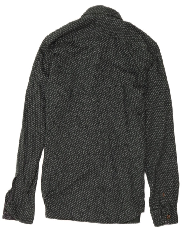 Cămașă Bărbați Ted Baker Mărimea 2 Bumbac Geometric Verde Mic