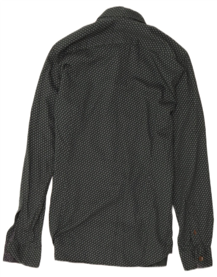 Cămașă Bărbați Ted Baker Mărimea 2 Bumbac Geometric Verde Mic