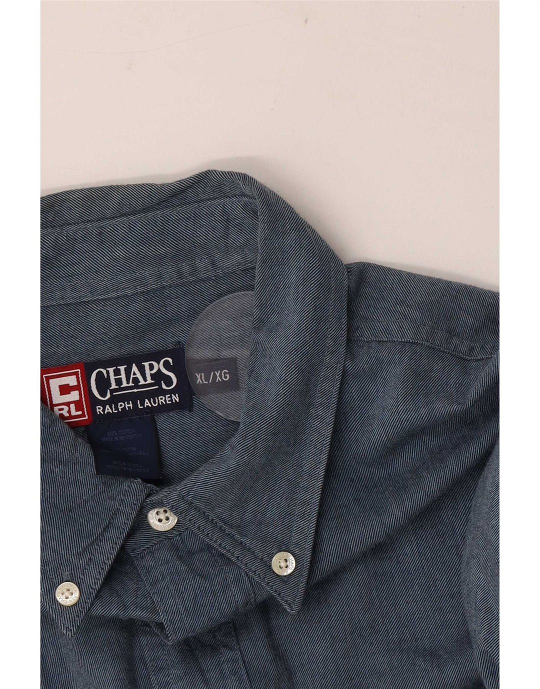 Cămașă pentru bărbați Chaps Ralph Lauren XL, bumbac albastru