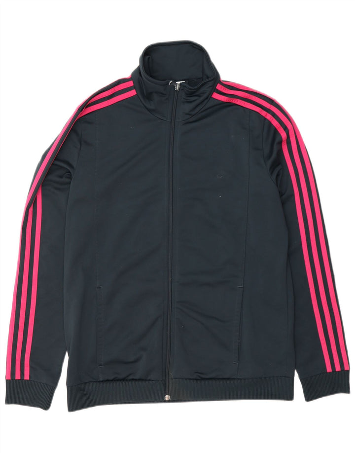Jachetă de trening pentru femei Adidas Marea Britanie 12/14 Poliester bleumarin mediu