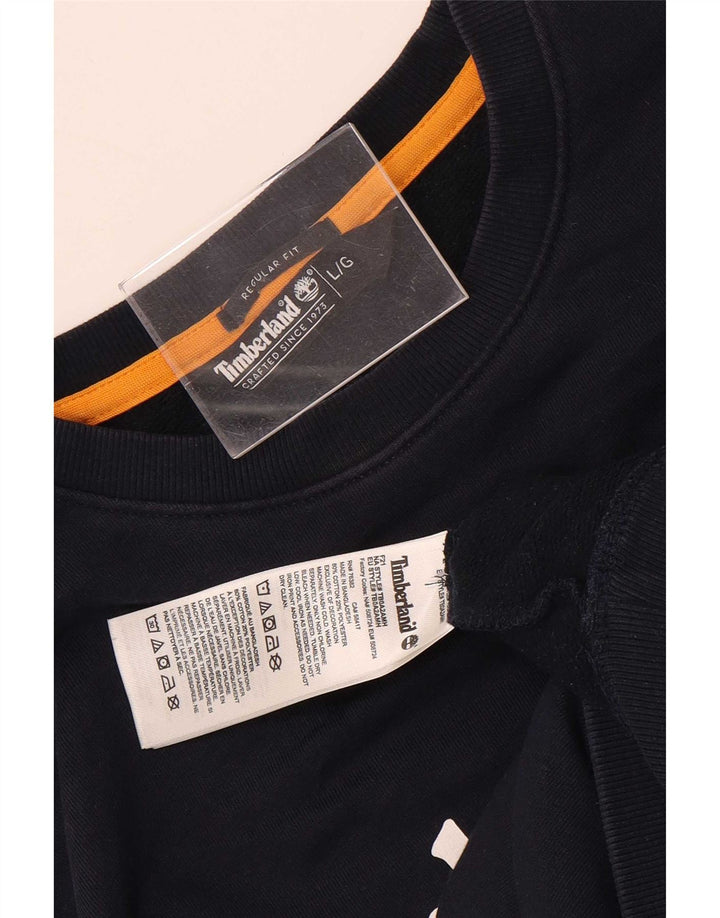Pulover pentru bărbați Timberland Graphic Regular Fit Pulover mare bleumarin