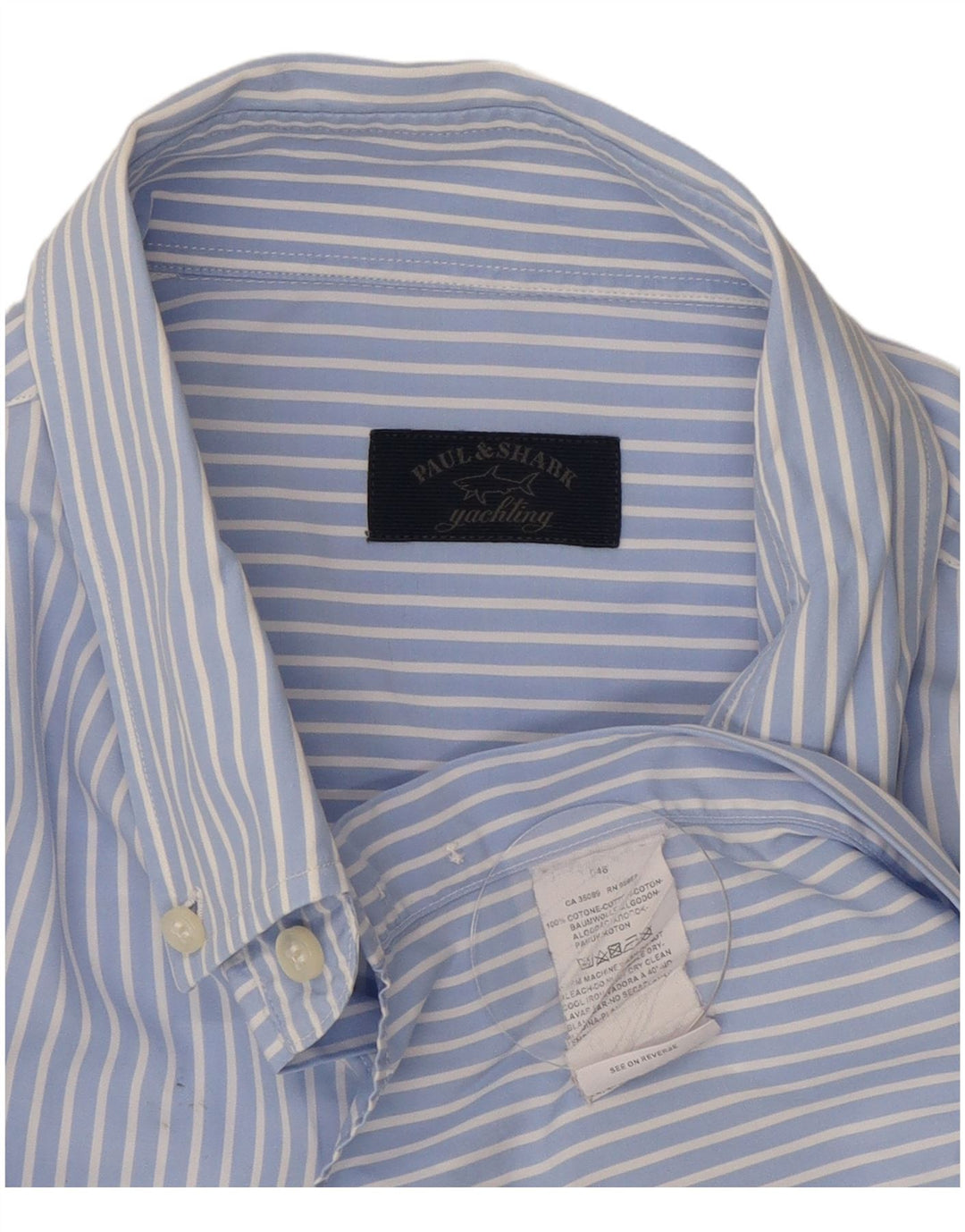 Cămașă pentru bărbați Paul & Shark 2XL, bumbac cu dungi albastre