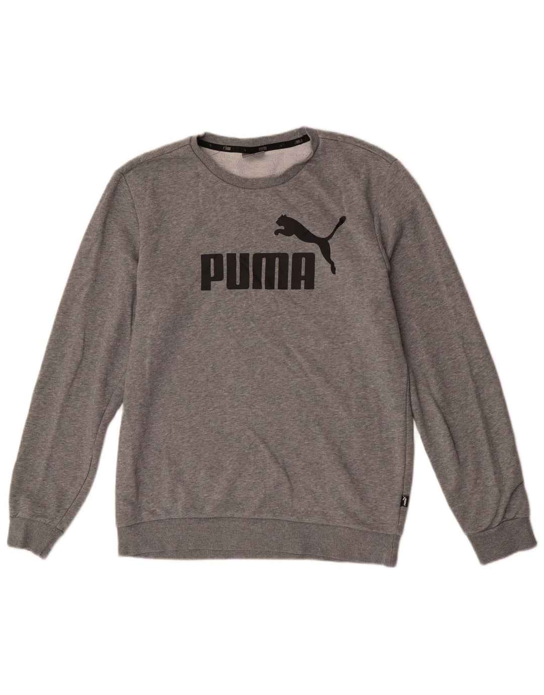 Pulover grafic pentru bărbați Puma Pulover mare bumbac gri