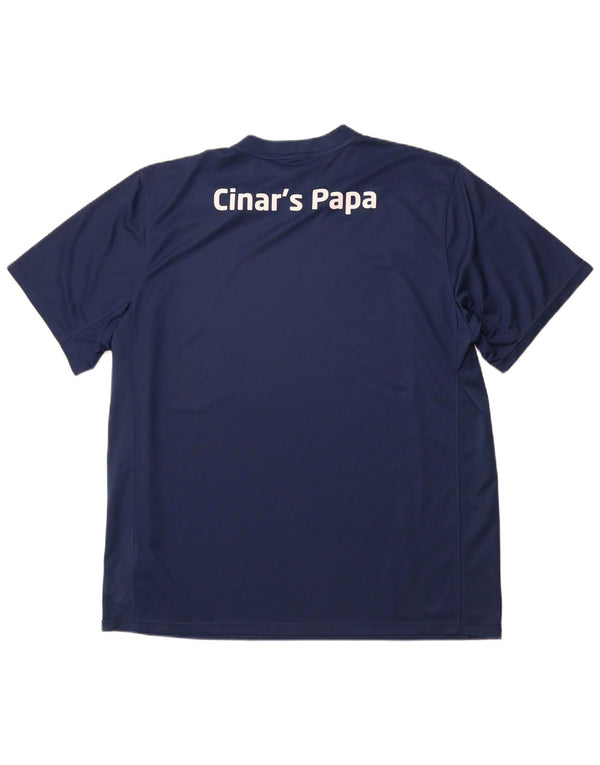 Tricou grafic pentru bărbați NIKE Dri Fit Top 2XL poliester bleumarin