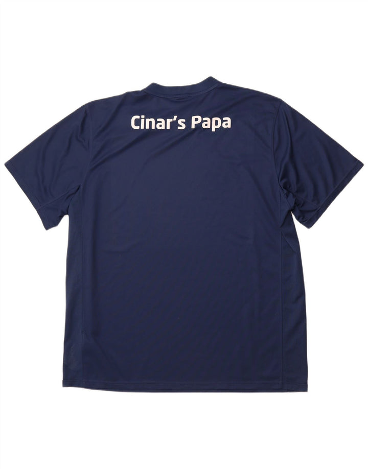 Tricou grafic pentru bărbați NIKE Dri Fit Top 2XL poliester bleumarin