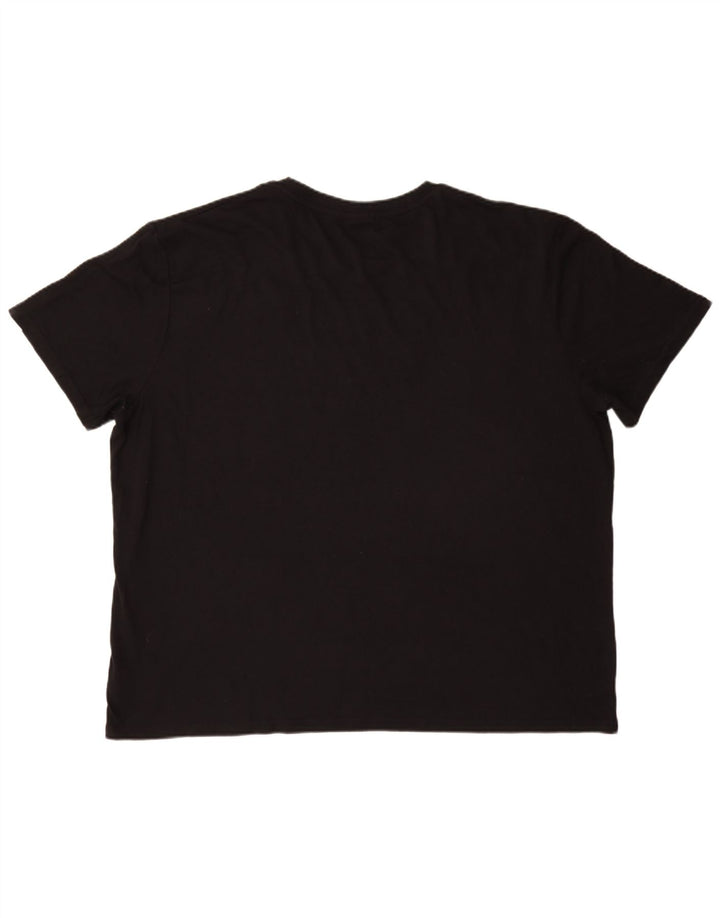 Tricou cu grafică pentru bărbați Fila Top 4XL poliester negru