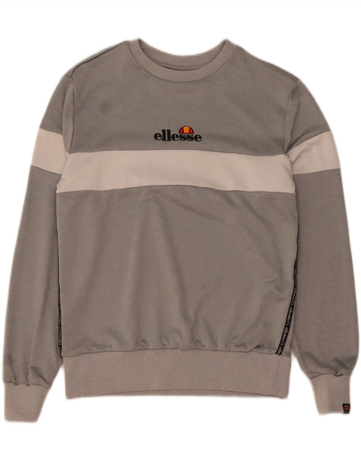 Hanorac cu grafic pentru bărbați Ellesse Pulover Gri mediu Poliester color bloc