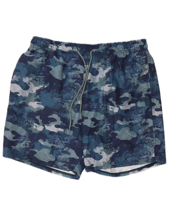 Pantaloni scurți de înot pentru bărbați Mountain Warehouse, poliester de camuflaj, albastru