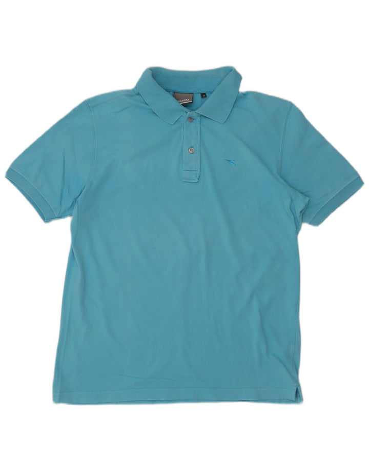Tricou polo pentru bărbați Diadora, bumbac albastru mediu