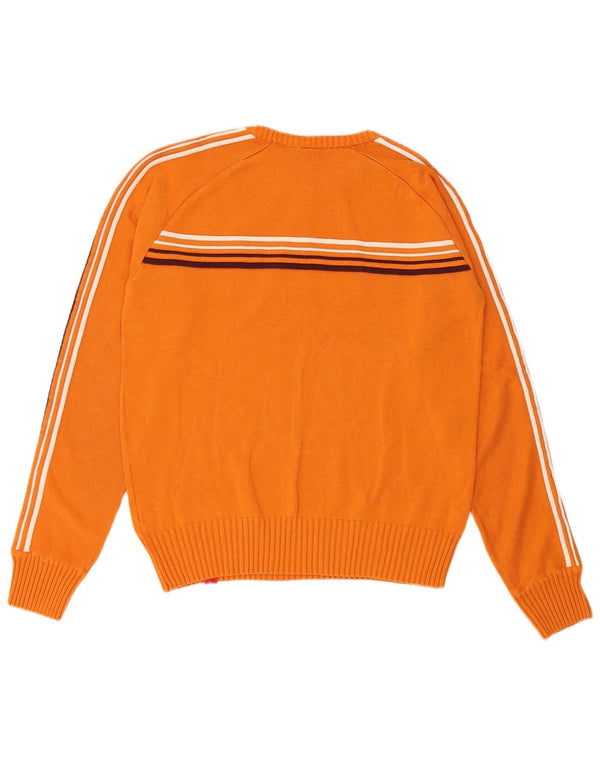Pulover S.Oliver pentru femei cu gât de barcă, UK 18 XL, bumbac cu dungi portocalii