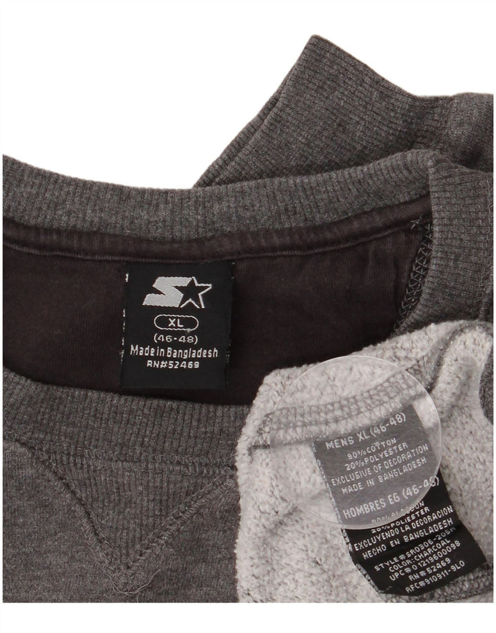 Pulover pentru bărbați Starter UK 46/48 XL bumbac gri