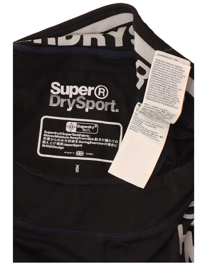 Leggings Capri grafic Superdry pentru femei UK 6 XS poliester negru