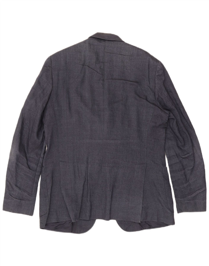 MASSIMO DUTTI Jachetă pentru bărbați cu 3 nasturi EU 54 XL Lână bleumarin