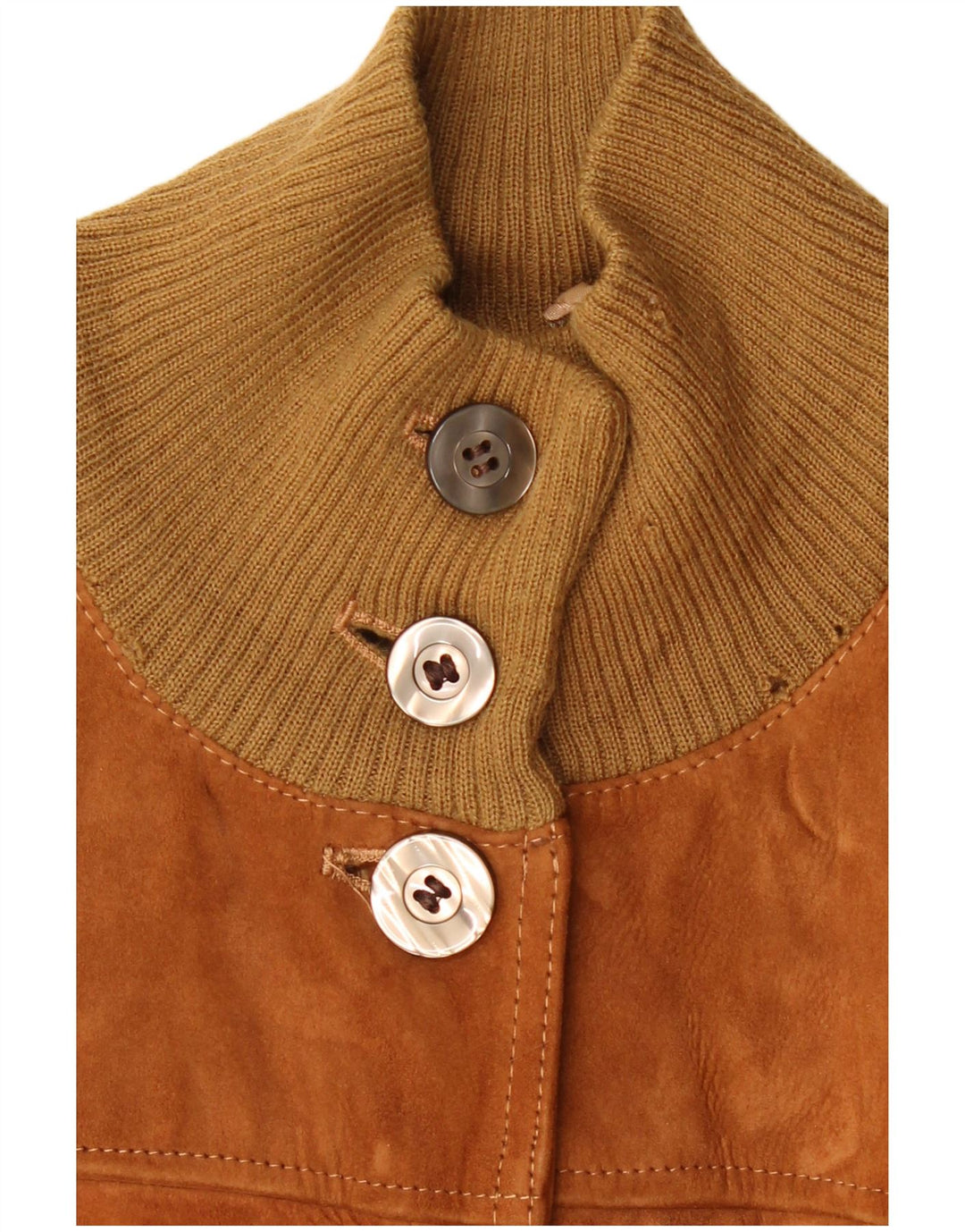 Jachetă Bomber Vintage de piele intoarsa pentru femei IT 48 XL din piele maro