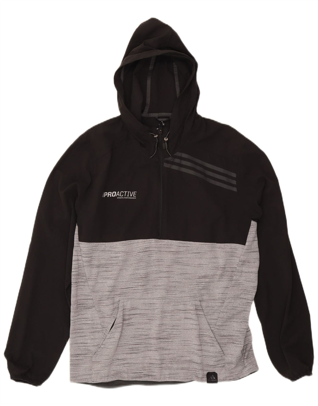 Pulover ADIDAS Climalite Graphic pentru bărbați, mediu negru, bloc de culoare