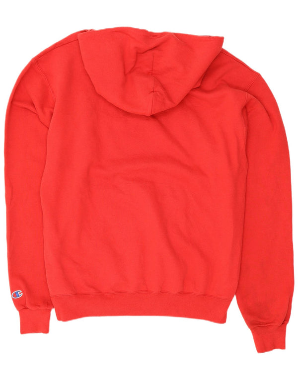 Champion Mens Wisconsin Graphic Hoodie Jumper Medium Red Cotton
