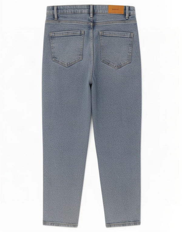 Stradivarius blugi mom slim pentru femei UK 12 Medium W30 L26 Blue