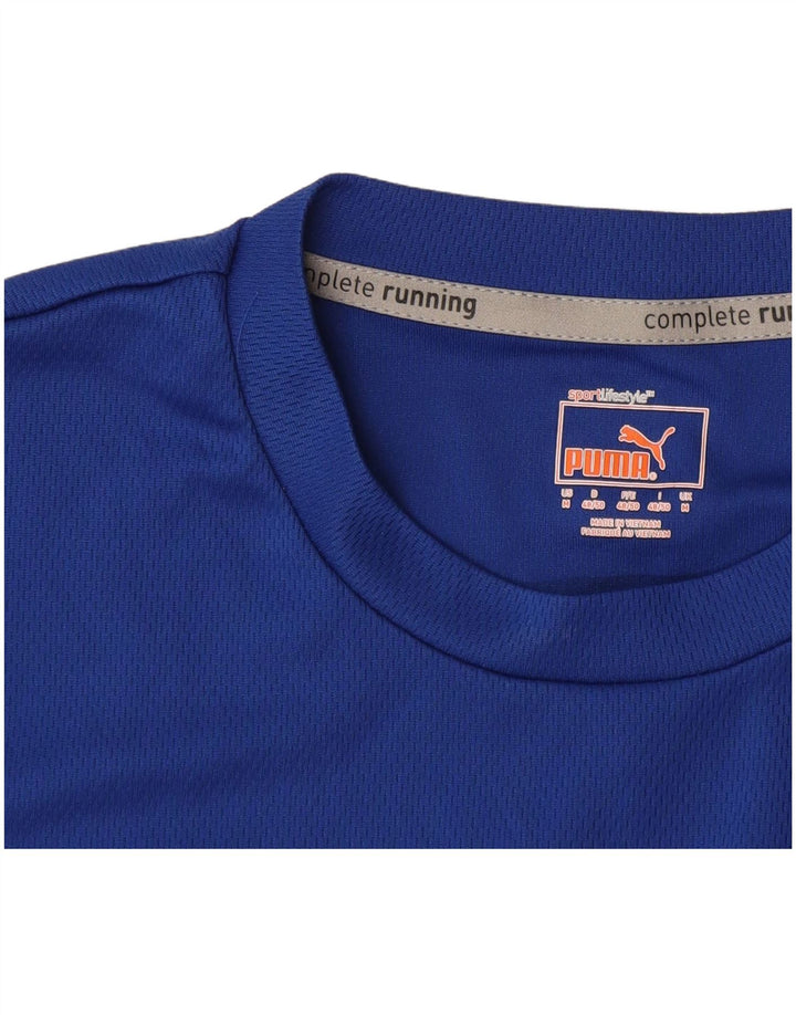 Tricou pentru alergare Puma pentru bărbați Top Medium Blue Colorblock