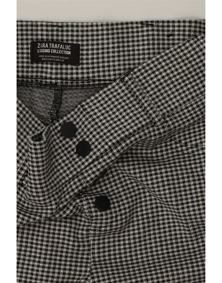 Leggings Trafaluc pentru femei Zara Marea Britanie 8 Mici Negru Gingham