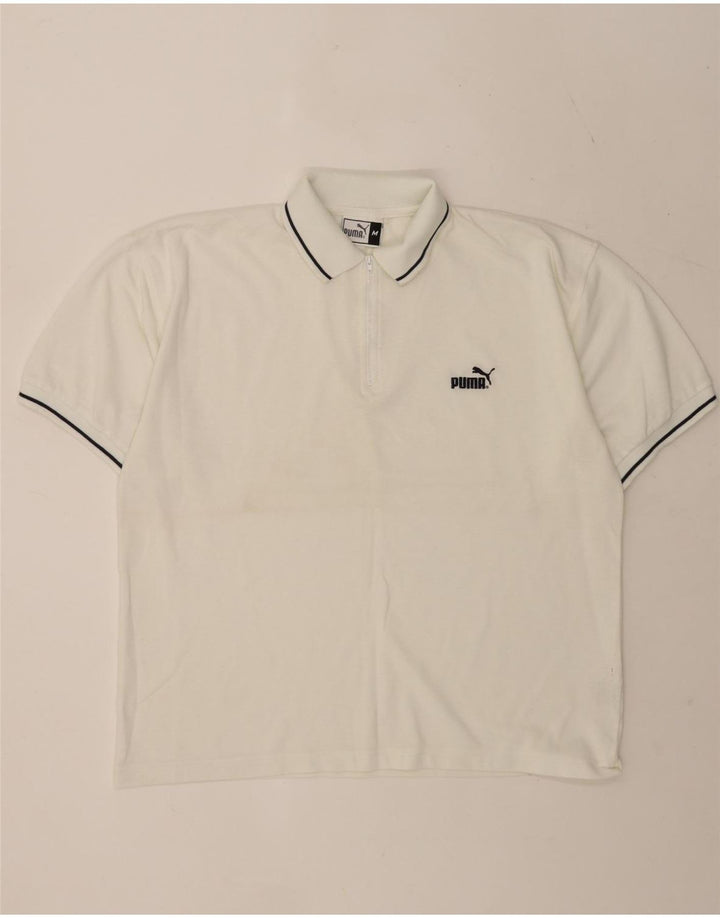 Tricou polo Puma pentru bărbați, poliester cu dungi albe medii