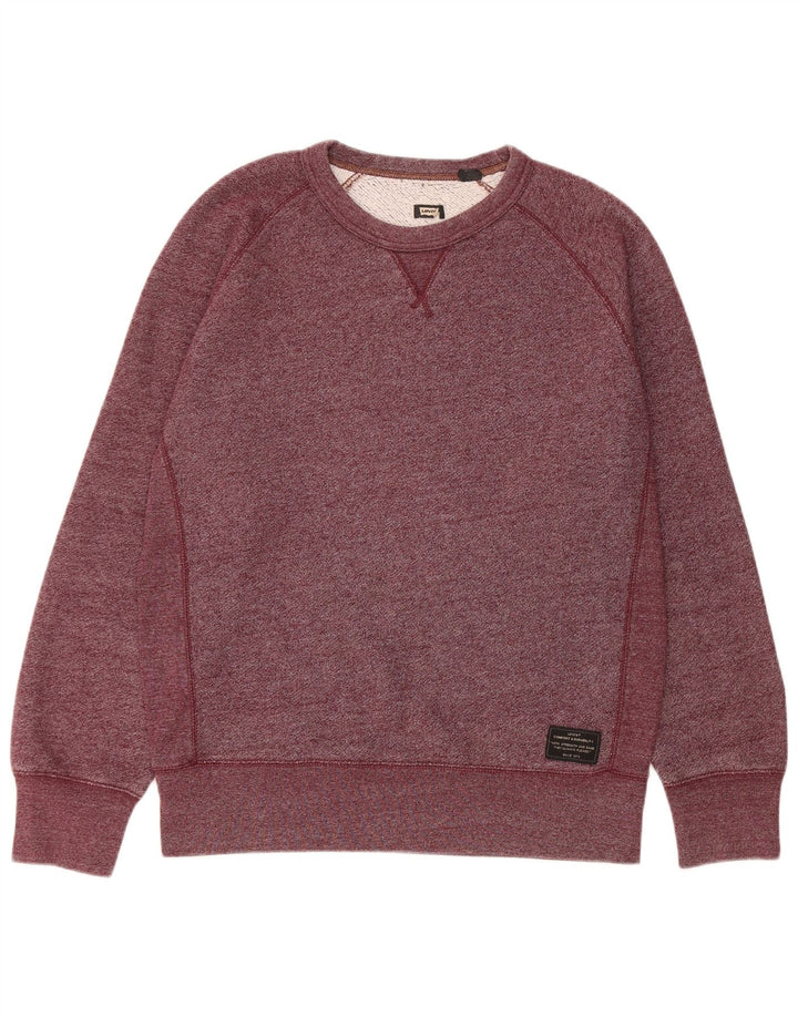 Pulover pentru bărbați Levi's Pulover mediu din bumbac burgundă