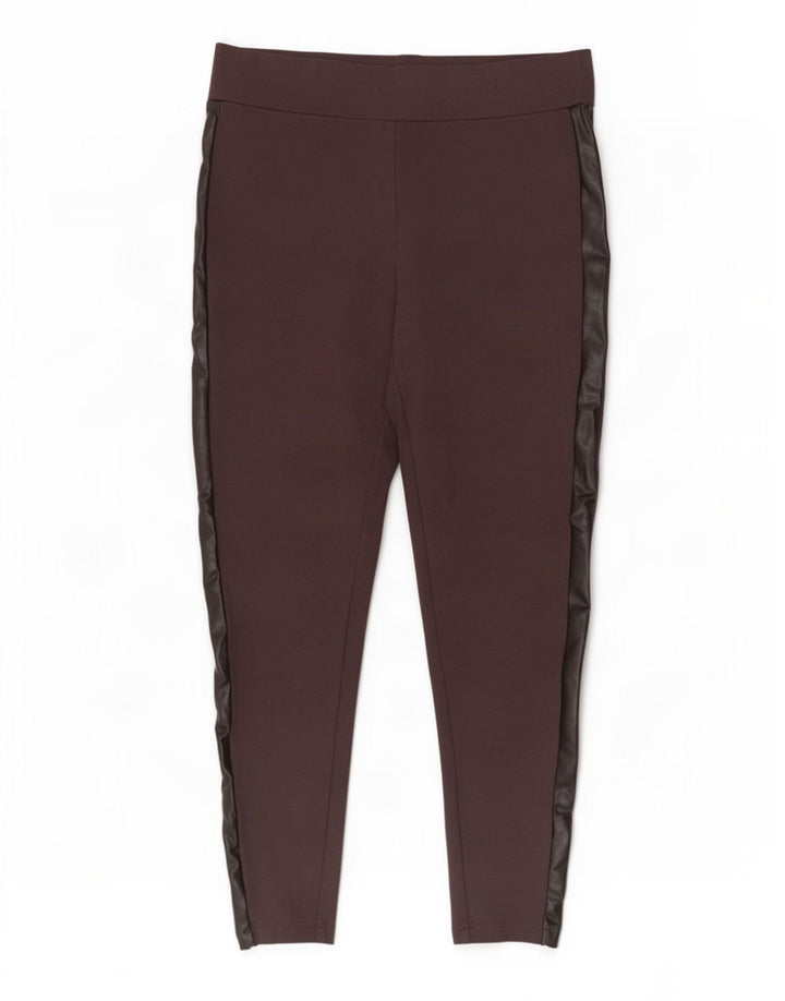 Leggings crop pentru femei Marks & Spencer UK 12 Medium Burgundy Viscose