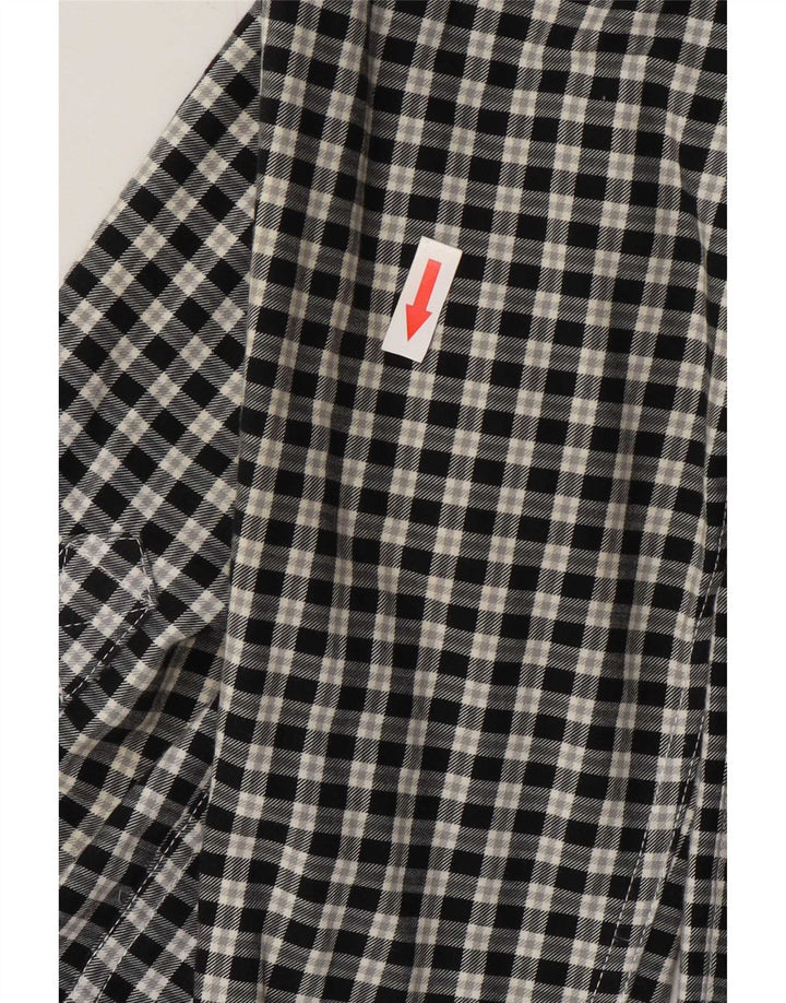 Cămașă de flanel pentru bărbați Superdry, bumbac vichy negru mediu