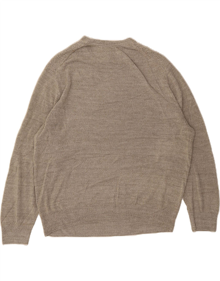 DOCKERS Mens Crew Neck Jumper Sweater 2XL Grey Acrylic Vintage Dockers and Second-Hand Dockers from Messina Hembry 