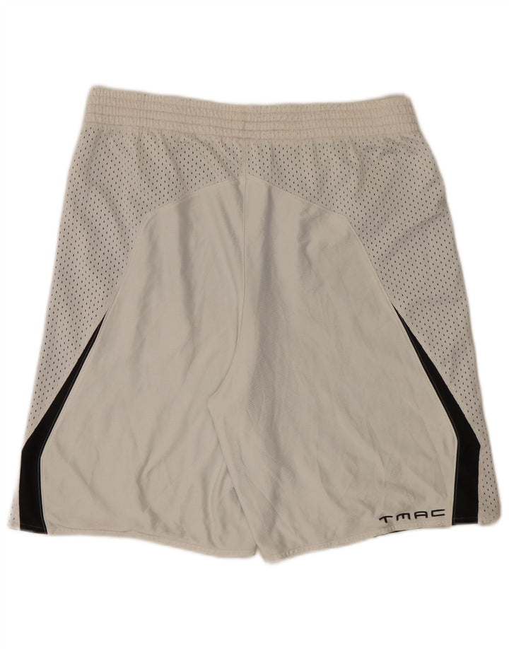 Pantaloni scurți sport pentru bărbați Adidas, mediu alb, poliester color bloc