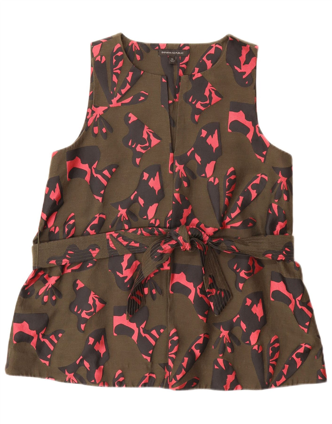 BANANA REPUBLIC Bluză pentru femei cu model abstract, UK 14 Medium Khaki