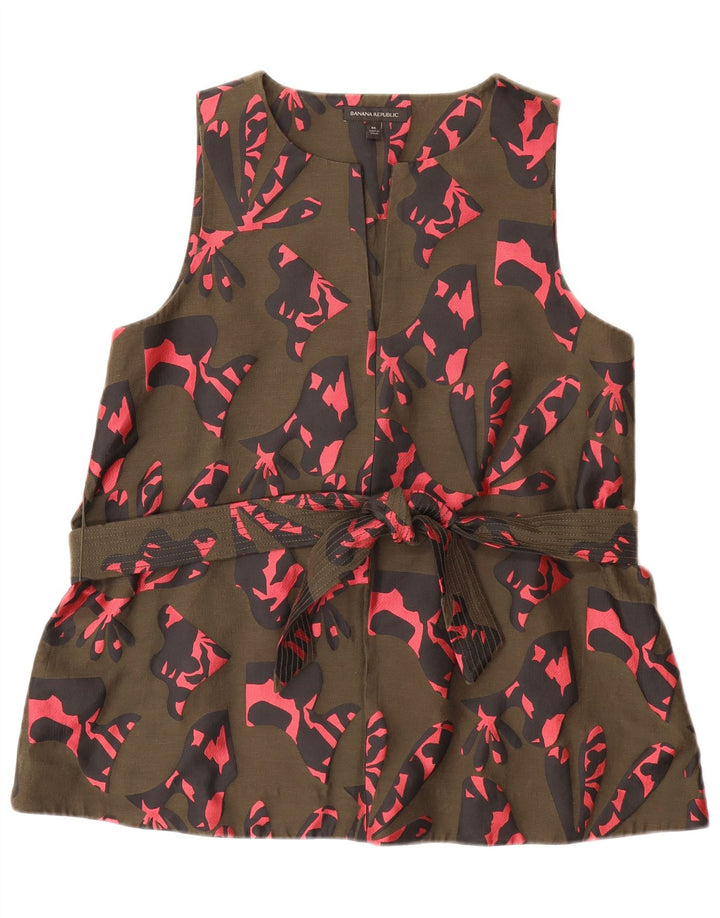 BANANA REPUBLIC Bluză pentru femei cu model abstract, UK 14 Medium Khaki