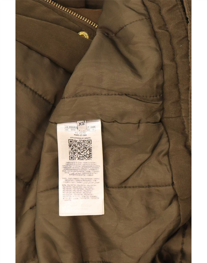Jachetă parka supradimensionată cu glugă Guess pentru femei UK 6 XS Kaki Poliester