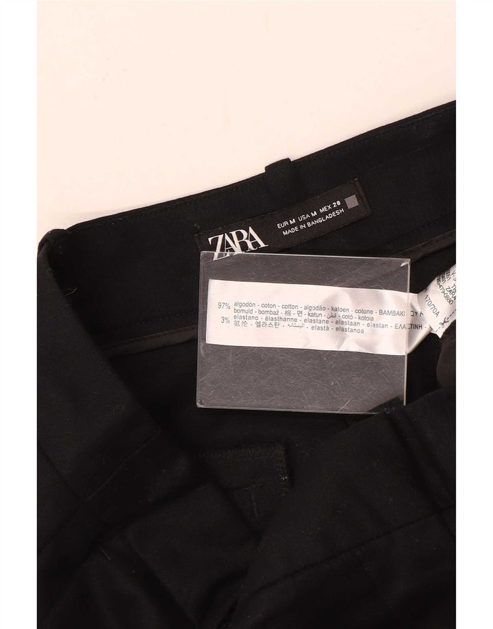 Pantaloni scurți chino pegged pentru femei Zara Medium W28 bumbac negru
