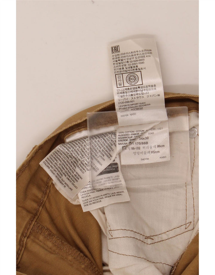 Pantaloni casual 514 drepti pentru bărbați LEVI'S L34 L30 bumbac maro