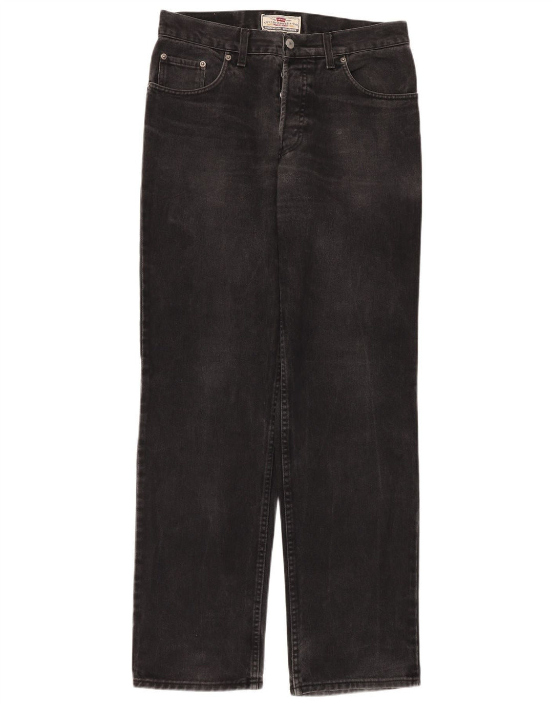 Blugi drepti pentru bărbați Levi's W33 L34 bumbac negru