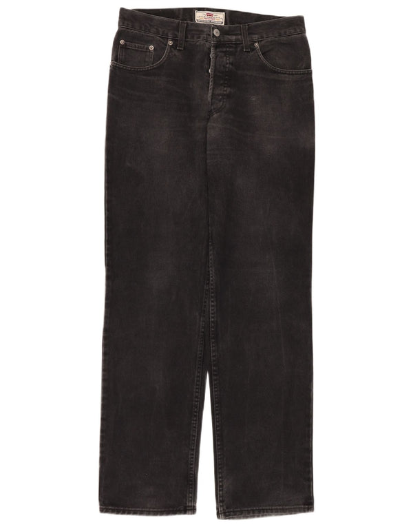 Blugi drepti pentru bărbați Levi's W33 L34 bumbac negru