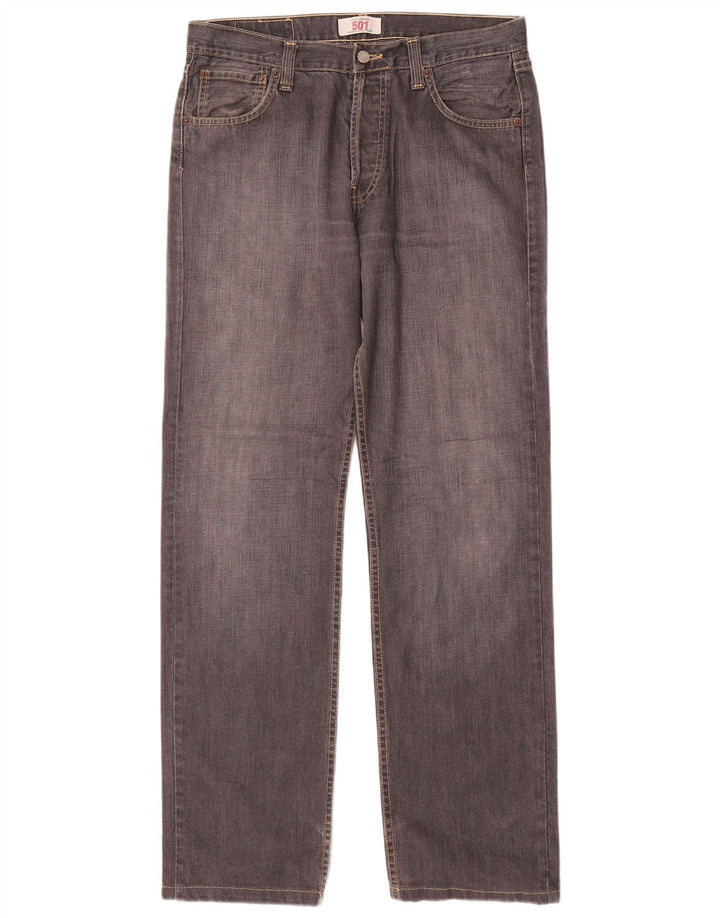 Blugi 501 drepti pentru bărbați Levi's W32 L32 bumbac gri