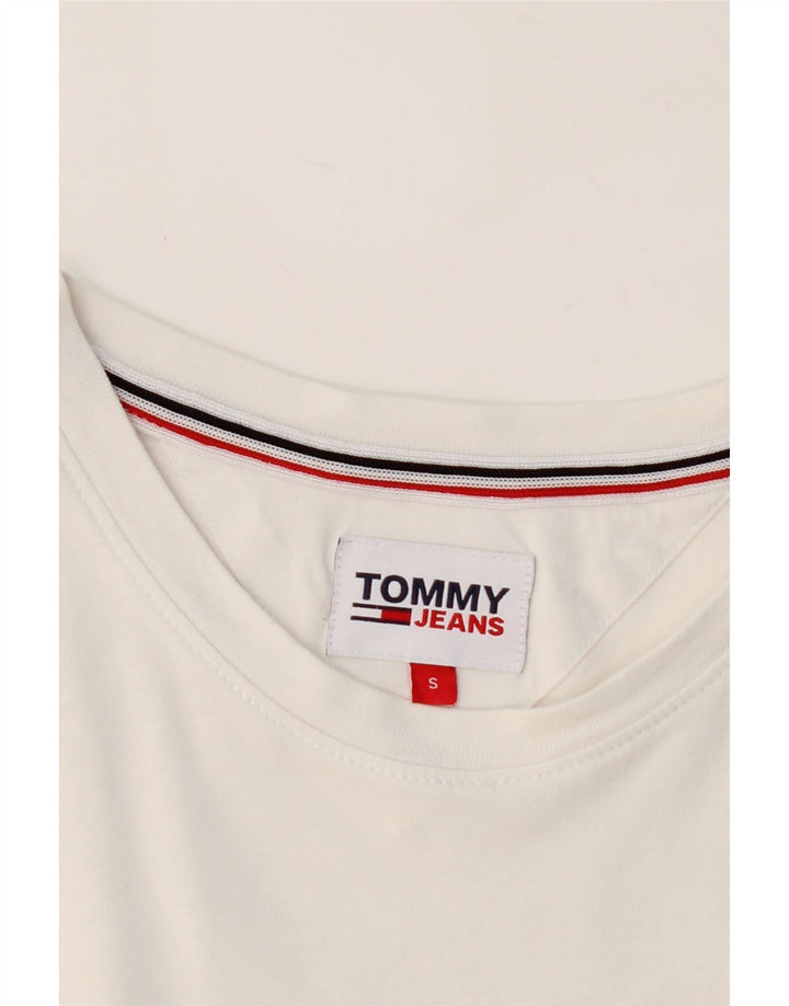TOMMY HILFIGER Mens T-Shirt Top Small White Cotton Vintage Tommy Hilfiger and Second-Hand Tommy Hilfiger from Messina Hembry 
