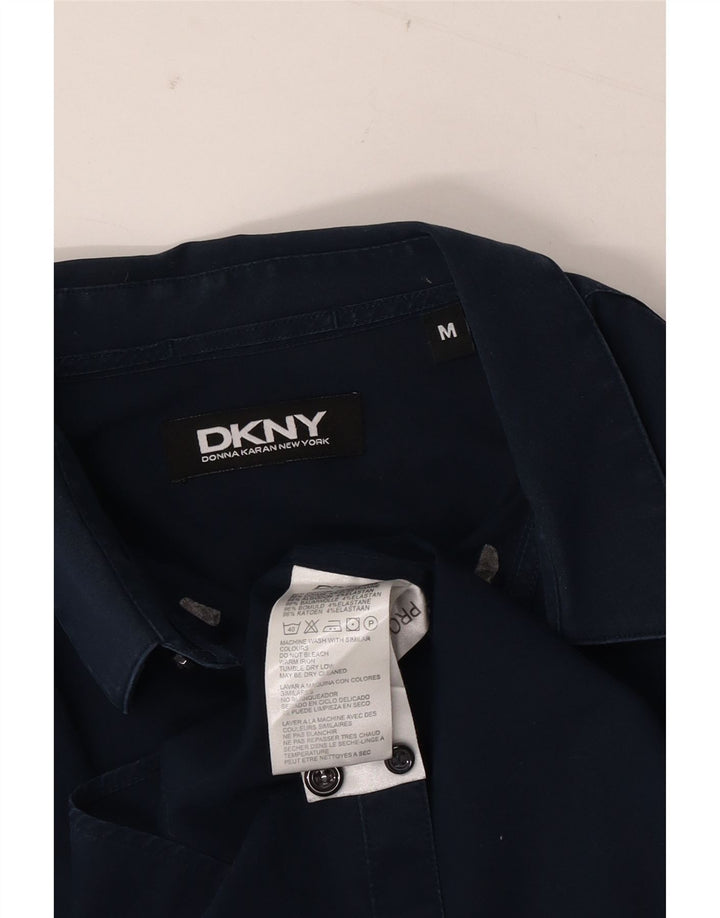 Cămașă pentru bărbați DKNY, bumbac, albastru bleumarin mediu