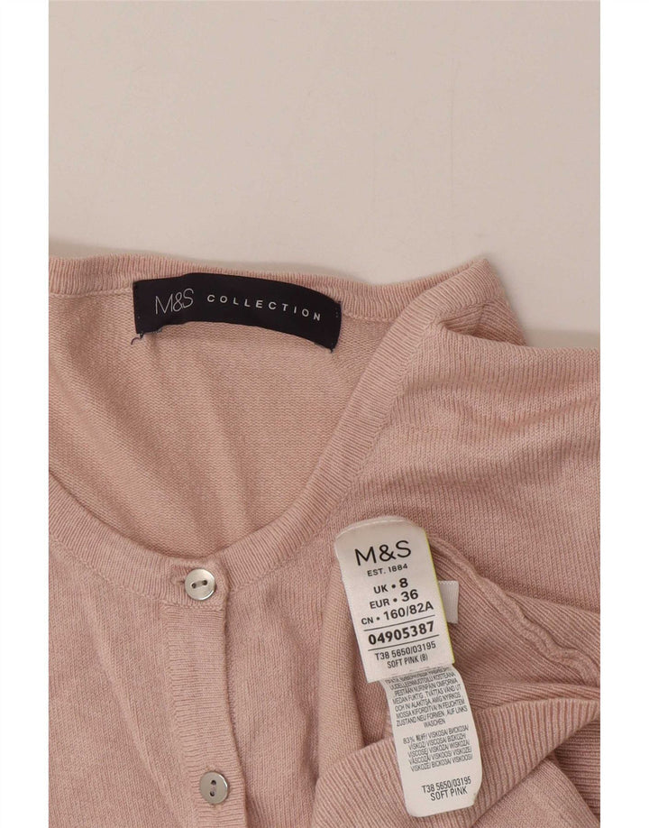 Pulover cardigan pentru femei Marks & Spencer UK 8 mic roz viscoză