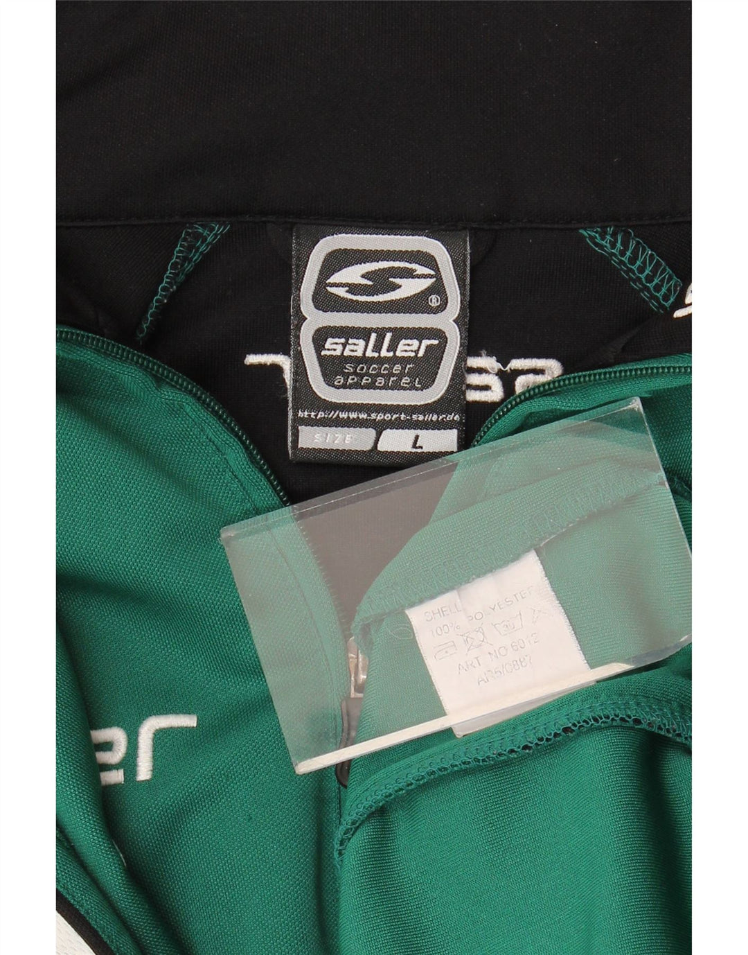 Saller Trening grafic pentru bărbați Jachetă mare, verde, poliester color bloc