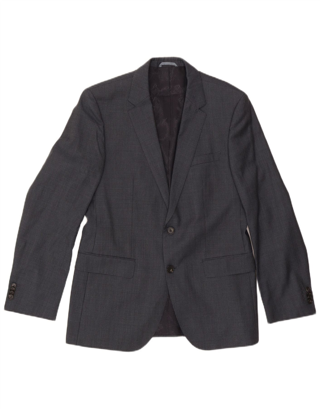 Blazer pentru bărbați Hugo Boss, cu 2 nasturi, EU 48, lână cu picior de gală, gri mediu