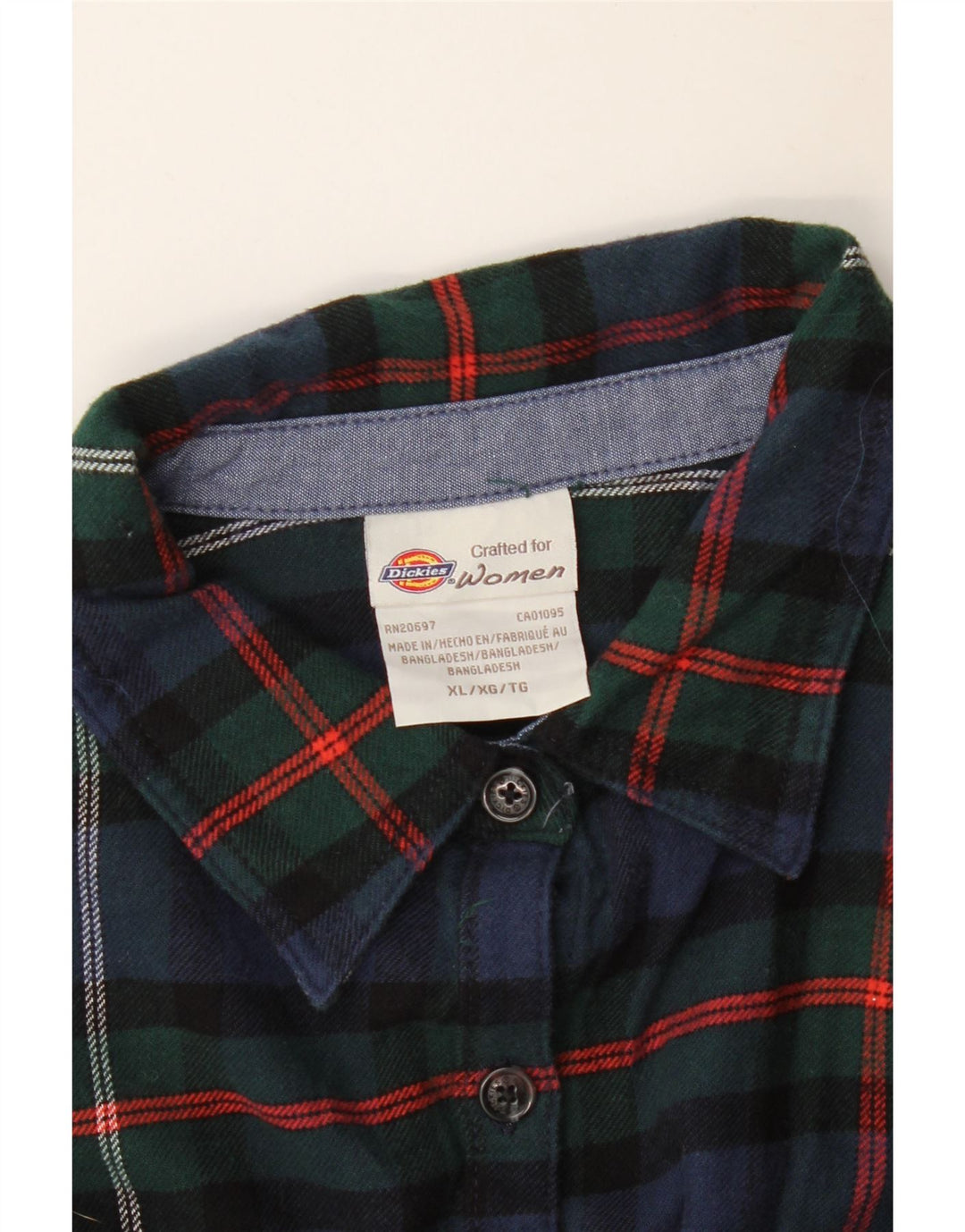 Cămașă de flanel supradimensionată pentru femei DICKIES UK 18 XL, albastru bleumarin, carouri
