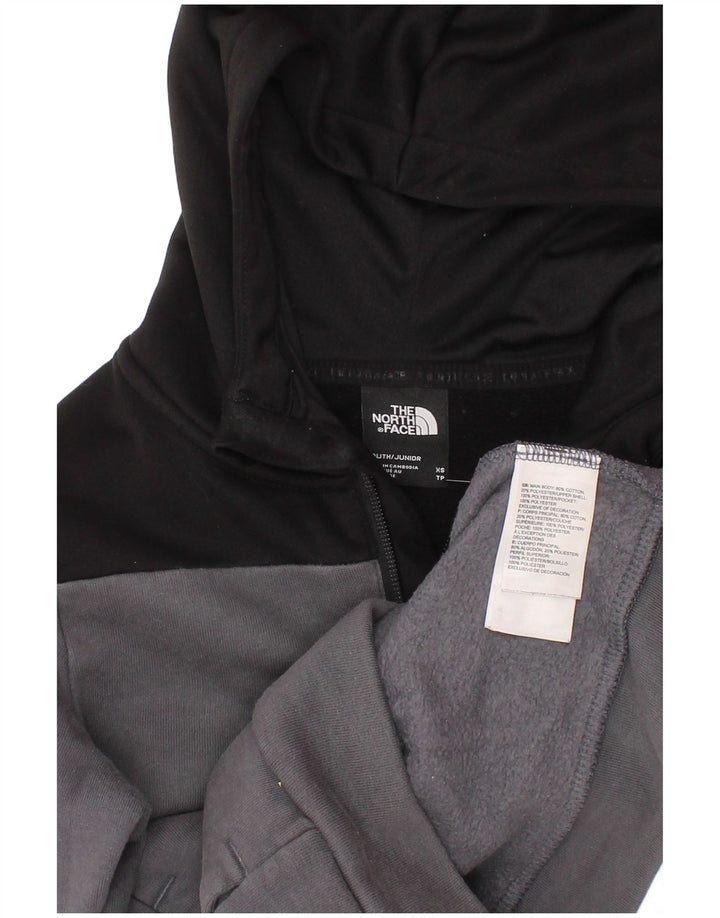 Pulover cu glugă cu grafic THE NORTH FACE pentru băieți 5-6 ani XS, gri, bloc de culoare