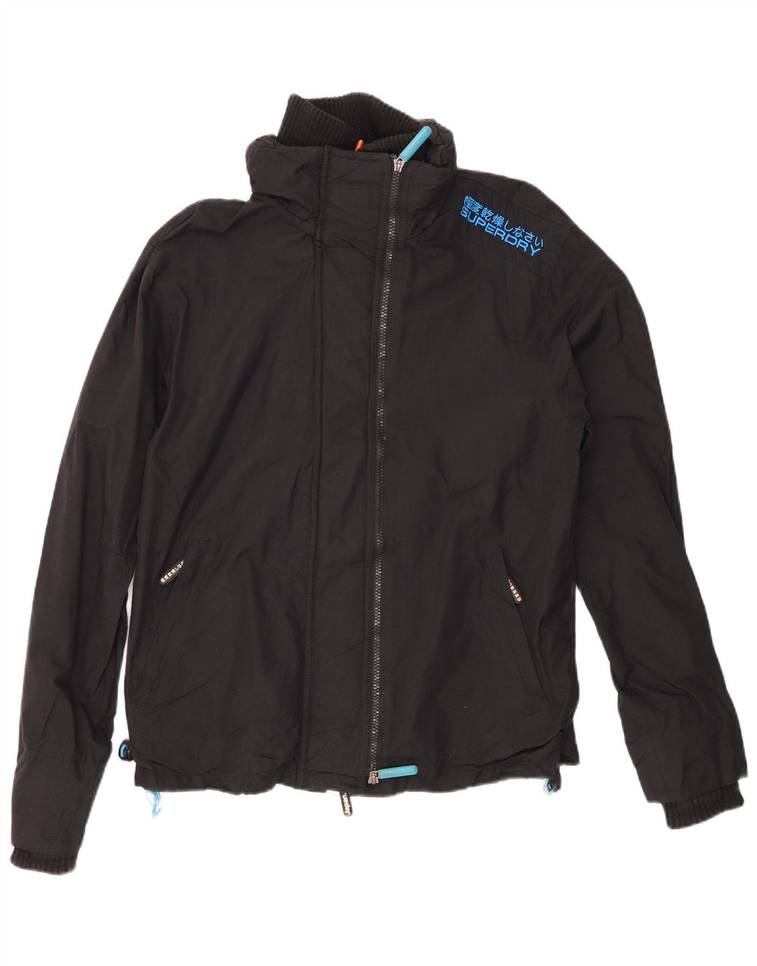 Jachetă de ploaie The Windcheater pentru bărbați SUPERDRY UK 40, mare, negru, nailon