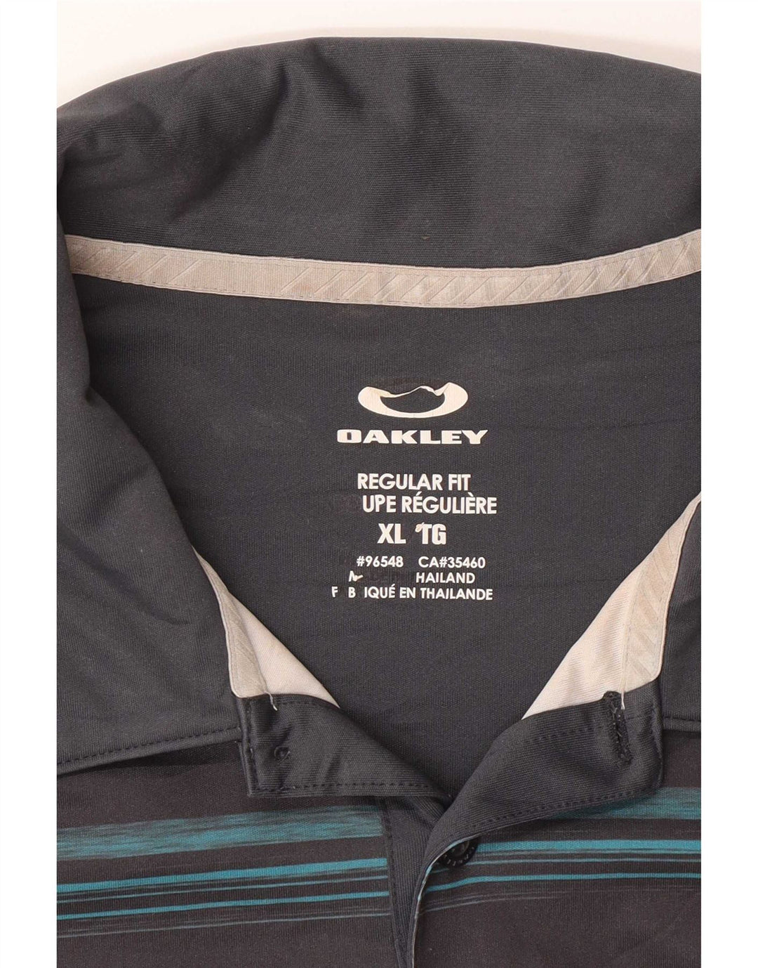 Cămașă polo Oakley pentru bărbați, cu formă regulată, XL, cu dungi gri