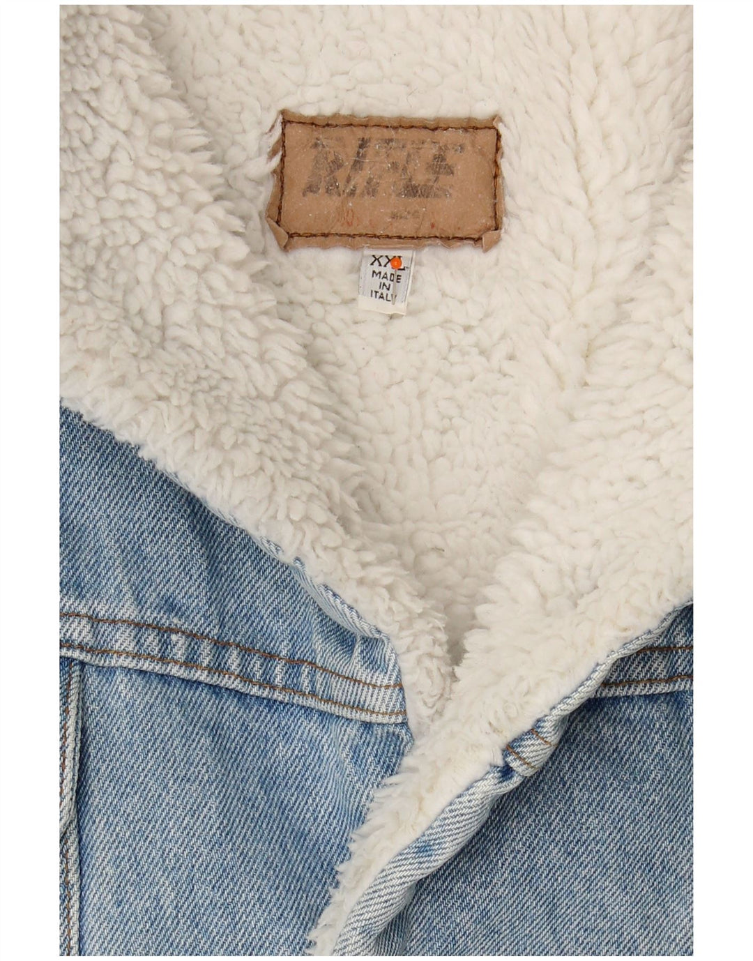 Jachetă pentru bărbați RIFLE Sherpa Denim UK 44 2XL Bumbac albastru